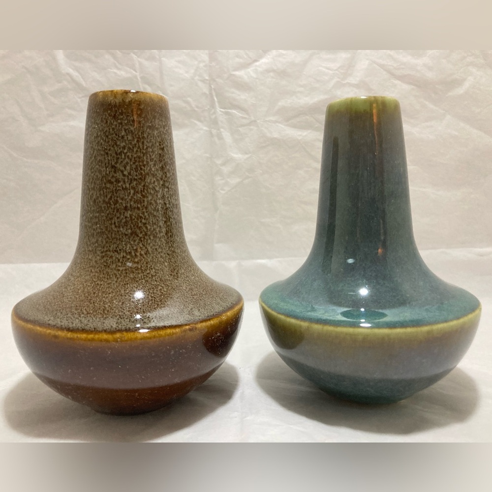 Ceramic Pier 1 Imports Small Vase Set - Brown and Blue